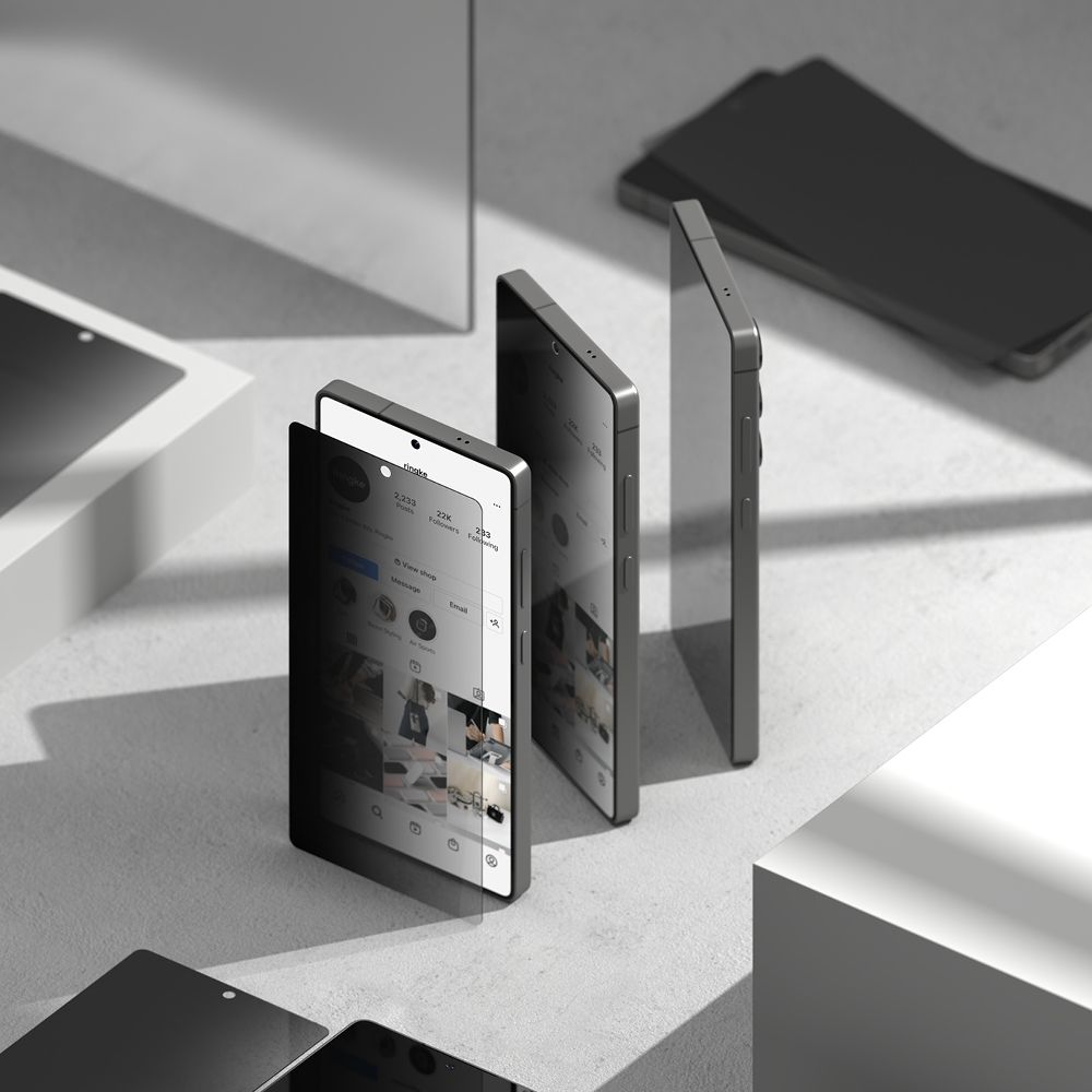 Szkło prywatyzujące na ekran z aplikatorem Ringke Easy Slide 2-Pack Privacy do Samsung Galaxy S25 Ultra, 2 sztuki